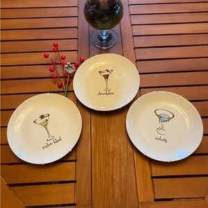 Designpac Set of 3 Dessert Decorative Wall Hanging Martini Cocktail plates